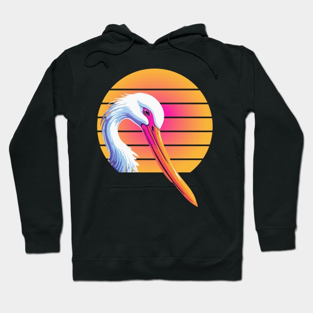 cool stork aesthetic Bird Lovers enthusiast hiking Hoodie by greatnessprint